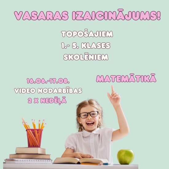 Vasaras izaicinājums "Esi gatavs skolai!"